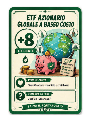 Carta ETF azionario globale a basso costo