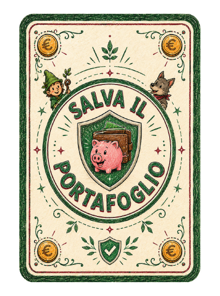 Retro della carta Salva il Portafoglio